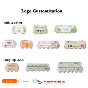 Miễn Phí Mẫu Tùy Chỉnh In Phân Hủy Sinh Học Trứng Thùng Carton 15 12 8 Khay Trứng Đóng Gói Số Lượng Lớn Bán Buôn 6 10 20 30 Di Động Trứng Gà Hộp - Product Image 4