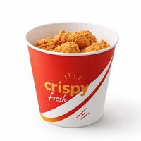 Caja de Papel para Pollo Frito, Contenedor de Alimentos para Llevar, Caja de Empaque para Pollo para Tiendas de Comida Rápida