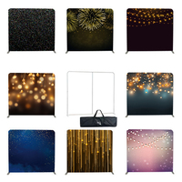 Support de toile de fond pliable et portable en aluminium avec tissu tendu, conception personnalisée, pour événements, cabines photo et bannières murales