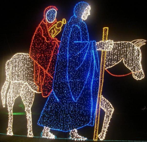 Luces Navideñas con Motivo de Cruz de Jesús para Decoraciones Navideñas de Exterior - Product Image 4