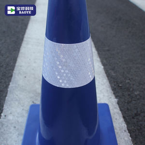 Baoye متعدد الألوان مخصص مطبوع 45 مربع من كلوريد البولي فينيل عاكس مخروط للسلامة المرورية لتحذير وتوجيه أعمال الطرق - Product Image 3