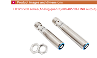 Modul Sensor Jarak Ultrasonik Silinder LE Raun RS485 dengan Output Analog Switching Seri LB Perlindungan IP67 Berlapis Tembaga