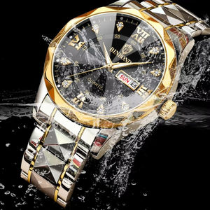 นาฬิกาข้อมือควอตซ์กันน้ำ Binbond Luminous 2521 รุ่นคู่รัก แฟชั่นธุรกิจ สำหรับผู้ชายและผู้หญิง แสดงวันที่คู่ สายสแตนเลส - Product Image 5