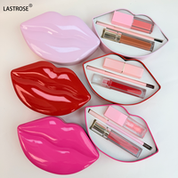 Ensemble de rouge à lèvres, gloss et crayon à lèvres 3 en 1, emballage de luxe en forme de lèvres, boîte de rangement, rouge à lèvres imperméable, cosmétique pour les lèvres, marque privée, coffret cadeau de maquillage