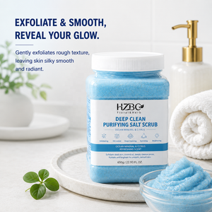 Gommage Corporel <span class=keywords><strong>Purifiant</strong></span> <span class=keywords><strong>au</strong></span> <span class=keywords><strong>Sel</strong></span> pour Salon SPA - Exfoliant <span class=keywords><strong>au</strong></span> <span class=keywords><strong>Sel</strong></span> <span class=keywords><strong>Marin</strong></span> Nettoyant en Profondeur, Détoxifiant, Traitement Anti-Acné pour le Dos et le Corps - Product Image 1