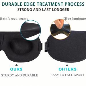 Stereo Printed Logo Seamless Breathable <b>Light</b> Blocking Travel Nap Accessory 3D <b>Sleep</b> Eye Mask - Product Image 2