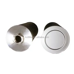 Factory price stainless steel mesh candle ss304 316L pleated metal sintered fiber polymer melt oil filter element