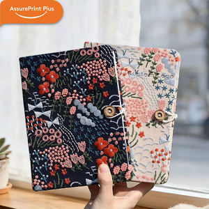 Quaderno e Diario Personalizzato A5 <span class=keywords><strong>A4</strong></span> A6 B5 con Copertina Rigida in Tessuto Floreale Ricamato Eco-Friendly per Donne e Scrittura Artistica Quotidiana e Mindfulness - Product Image 4