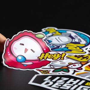 Customized Design With Logo Waterproof <b>Vinyl</b> Product Stickers Printing Wholesale Die Cut Logo PVC Labels Stickers - Product Image 1