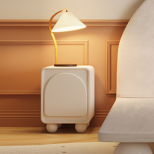 Comodino moderno stile semplice per bambini comodino in legno massello camera da letto stile crema bianco piccolo portaoggetti WH10 - Product Image 4