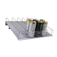 Supermarkt Getränke kühler Display Box Kunststoff Rolling Rack Drücker mit Flasche Organizer Regal