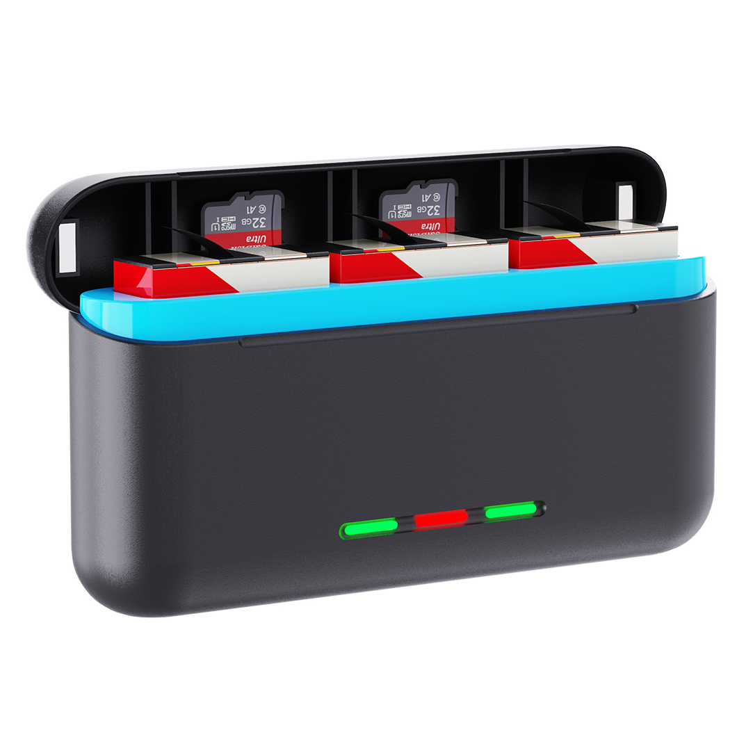 HONGDAK Portable Battery + 3-Slots Box Fast Charger for Original GoPro Hero 13 Black Camera Accessories