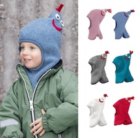 Chapeau turban unisexe en polyester à motif animal en forme de coq, chaud et doux pour l'hiver, respectueux de la peau, pour bébés et tout-petits, nouveau modèle