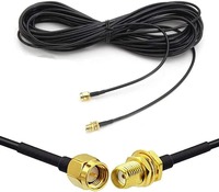 Connecteur mâle SMA vers câble d'extension femelle SMA fil d'alimentation en cuivre pour carte réseau WiFi Coaxial Coaxial RG174 antenne de routeur