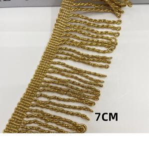 5 cm <span class=keywords><strong>7</strong></span> cm 2 pouces Bordure en dentelle ecclésiastique, à franges, à pompons, à nœuds, à boucles et à motifs, pour rideaux - Product Image 4