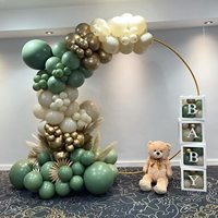 Ballons en dôme noir, Rose, or, rond, Mylar, vert menthe, Kit de guirlande d'arc pour anniversaire, fête de mariage, décor de fond