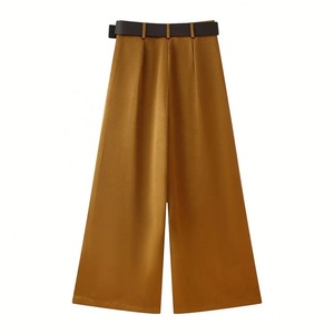 Pantaloni Donna 2026 Nuova Moda con Cintura in Seta Morbida, Vita Alta Vintage con Chiusura a Zip, Pantaloni Femminili Mujer - Product Image 2