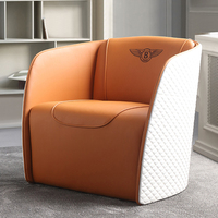 Design italien de luxe en cuir Loisirs Canapé simple Fauteuil Mobilier de maison Villa moderne Salon Chaises longues