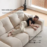 Ensemble de canapés minimalistes italiens en pixel, meubles pour salon, petit appartement, dossier réglable, éponge en latex amovible et lavable