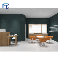 Conception d'intérieur personnalisée pour magasin de lunettes en bois, présentoir de comptoir complet, vitrine pour lunettes optiques et de soleil, aménagement 3D CAD