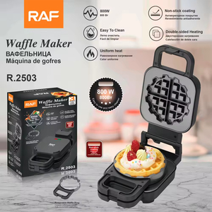Mini gaufrier belge rond électrique en acier inoxydable avec plaques amovibles antiadhésives et thermostat réglable pour un contrôle de la coloration - Product Image 6
