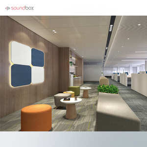 Panneau absorbant 3D en feutre mural insonorisant décoratif en forme d'hexagone, panneaux acoustiques en fibre <span class=keywords><strong>de</strong></span> polyester <span class=keywords><strong>100</strong></span>% pour bureau - Product Image 1