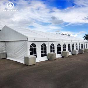 Tente de réception d'<span class=keywords><strong>occasion</strong></span> 15x45m en bon état, imperméable et ignifuge, pour fêtes et événements en extérieur, avec parois latérales en aluminium pour église - Product Image 5