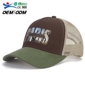 Spring Summer Custom 5 Panel Printed Logo Cotton Mesh Breathable Unisex BSCI Certified Sporty <b>Baseball</b> <b>Cap</b> for Women & Men - Product Image 1