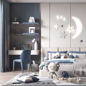 Set di Mobili per Camera da Letto per Bambini Eco-Compatibili e Non Tossici con Angoli Antiurto per il Sonno, Studio e Gioco Quotidiani dei Bambini - Product Image 4