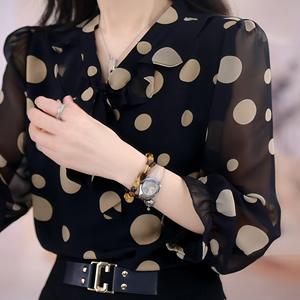 Blus sifon ukuran besar wanita, pakaian blus wanita sifon Motif bunga ukuran besar <span class=keywords><strong>4xl</strong></span> siap dikirim - Product Image 4