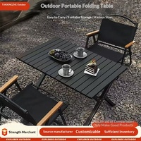 Leichter Tragbarer Aluminium-Klapptisch für Reisen, Camping, Freizeit, Picknick, Quadratischer Tisch, Nachtmarktstand-Ausrüstung
