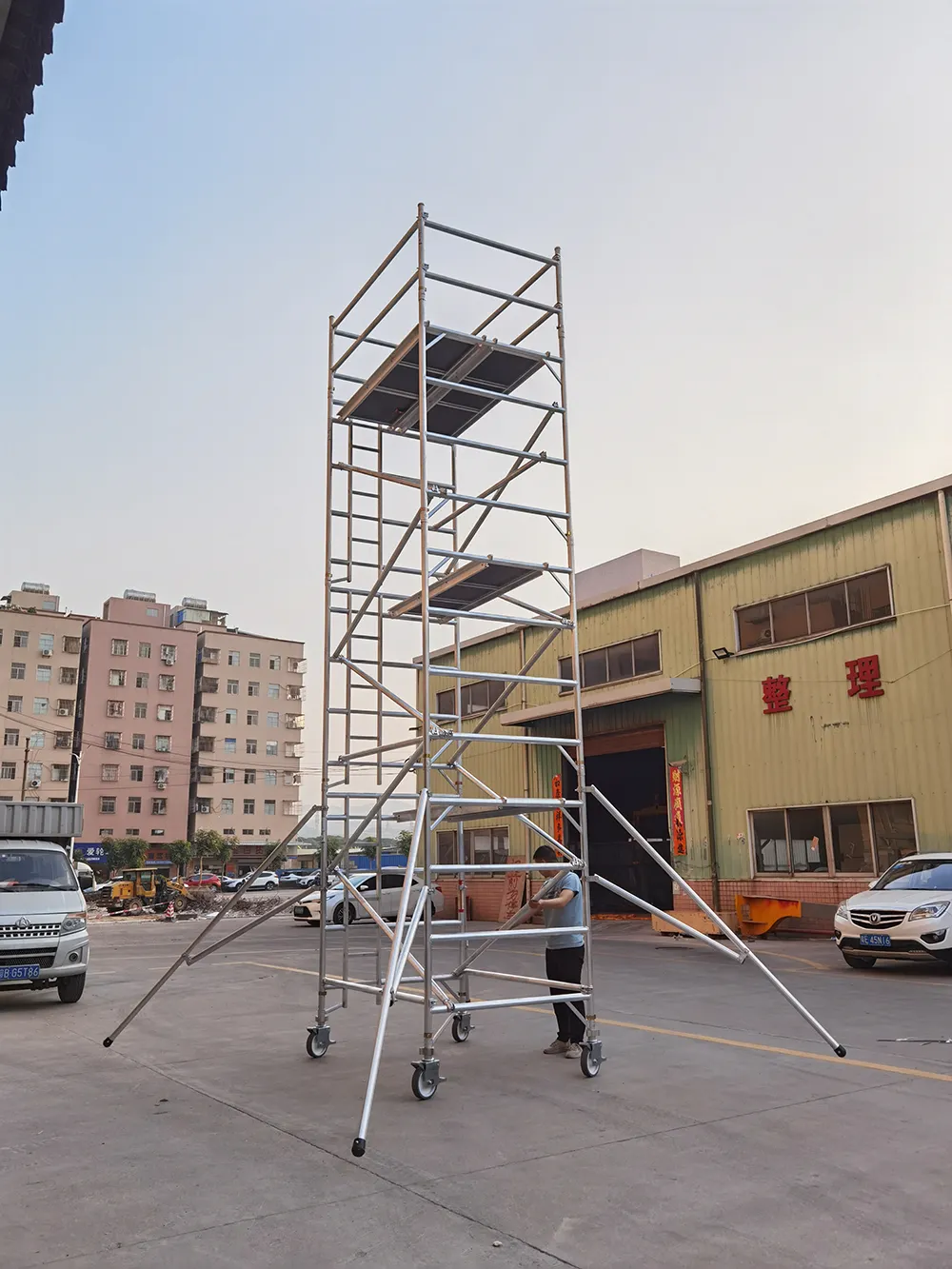 mini folding portable cheap scaffolding aluminium telescopic ladders aluminium scaffolding