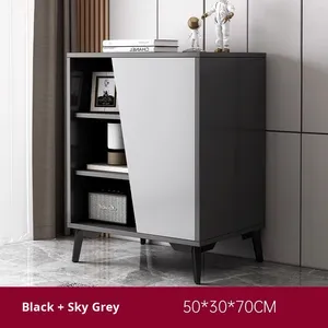Mobile TV in Legno Minimalista Moderno 2025 con LED di Lusso, Mobile Contenitore da Terra per <span class=keywords><strong>Soggiorno</strong></span> Piccolo - Product Image 6