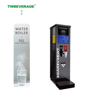 Chaudière à eau pour distributeur d'eau de boisson chaude 30L machine à eau chaude commerciale noire en acier inoxydable