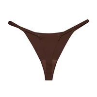 Culottes string sans couture blanches pour femmes, taille basse, ultra-fines, tricotées, style sexy, sous-vêtements