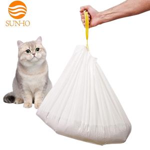 Kantong Pasir Kucing Plastik Desain Baru, Custom, Heavy Duty, Tahan Lama, Berlubang, Dengan Tali Serut dan Strip - Product Image 1