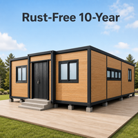 Maison conteneur de luxe 3 chambres, maisons conteneurs de 20 pieds, mini-maison sur remorque, maisons modulaires préfabriquées avec garage privé