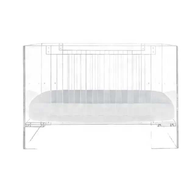 Luxury Acrylic Baby Crib in Stock Ready to Ship, 9.5 Discount!!!