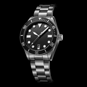นาฬิกาข้อมือผู้ชายคุณภาพสูงแบบคลาสสิก ระบบกลไก ขอบหน้าปัดเซรามิกสีดำ กันน้ำ 200 เมตร พร้อมโลโก้ OEM แบบกำหนดเอง ใช้สารเรืองแสง <span class=keywords><strong>SuperLumiNova</strong></span> BGW9 ของสวิส - Product Image 4