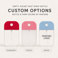 Flacon pulvérisateur portable en plastique PETG de 30 ml, forme de carte de poche, pour parfum et désinfectant, avec pompe à pulvérisation fine
