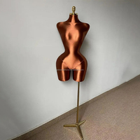 Maniquí de Fibra de Vidrio de Medio Cuerpo con Curvas BBL, Modelo de Lencería Femenina Brasileña con Busto Grande, Talla Grande, Caderas para Mujer