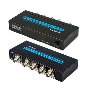 1080P SDI Splitter 1x4 1 SD/HD/3G-SDI sinyal girişi 4 SDI çıkışı + güç adaptörü