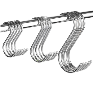 Heavy-Duty thép không gỉ s-hình dạng móc cho nhà bếp phòng tắm phòng khách bền treo tiện ích Tổ Chức Công cụ - Product Image 4