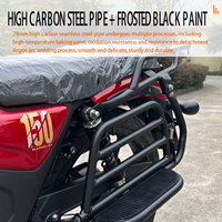 Haojue DN150 Model Baru Pelindung Belakang (Tailstock) dengan Pedal Rollover dan Peredam Kejut (Spring Head Bumper) Aksesoris Motor