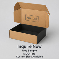 Boîte d'expédition en carton ondulé kraft personnalisée, emballage imprimé, boîte pliante pour cadeaux, boîte d'expédition pour les achats
