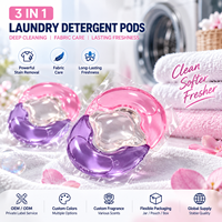 Capsules de lessive jetables écologiques 3-en-1 en forme de lune, multi-chambres, nettoyage en profondeur, OEM ODM Marque Privée