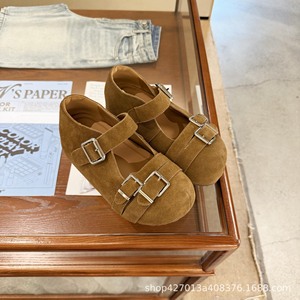 Zapatos Mary Jane retro con doble hebilla para mujer, mocasines casuales cómodos y planos - Product Image 2