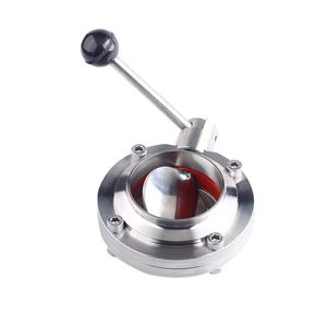 304/316L thực phẩm thép không gỉ hiệu suất cao Hướng dẫn sử dụng hàn cuối Van bướm, vệ sinh và chất lượng cao Van bướm - Product Image 1