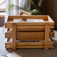 Accessoires de bureau à domicile en bois 3 niveaux d'organisation des Documents organisateur de bureau en bois naturel
