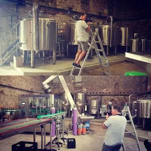 Réservoir en cuivre rouge, équipement de brasserie utilisé à chaud - Product Image 2